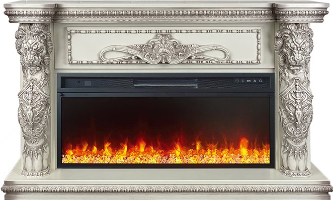 Royal Flame Каминокомплект Windsor 42 - Слоновая кость с темной патиной с очагом Vision 42 LED