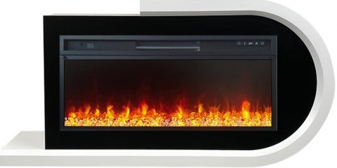 Royal Flame Каминокомплект Basel R - Белый с черным с очагом Vision 42 LED