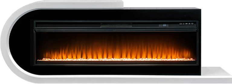 Royal Flame Каминокомплект Basel 60 L - Белый с черным с очагом Vision 60 LED