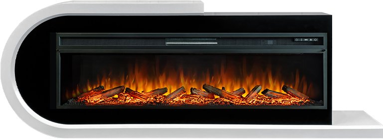 Royal Flame Каминокомплект Basel 60 L - Белый с черным с очагом Vision 60 LOG LED