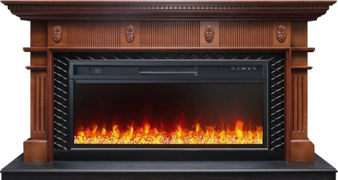 Royal Flame Каминокомплект Carlyle - Орех с черным с очагом Vision 42 LED