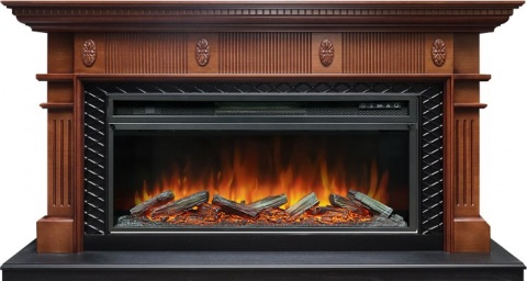 Royal Flame Каминокомплект Carlyle - Орех с черным с очагом Vision 42 LOG LED