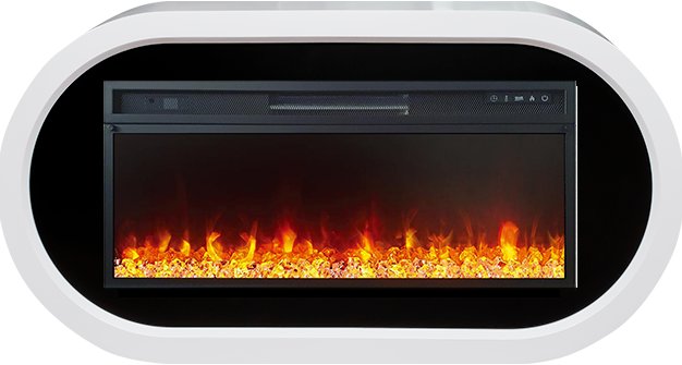 Royal Flame Каминокомплект Ellips - Белый с черным (ширина 1450 мм) с очагом Vision 42 LED