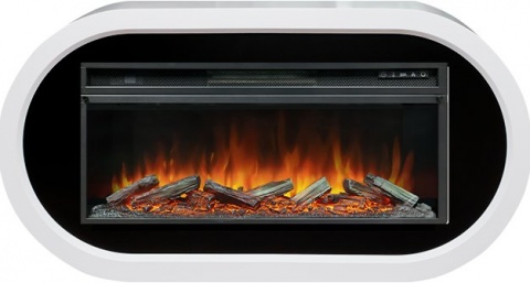 Royal Flame Каминокомплект Ellips - Белый с черным (ширина 1450 мм) с очагом Vision 42 LOG LED