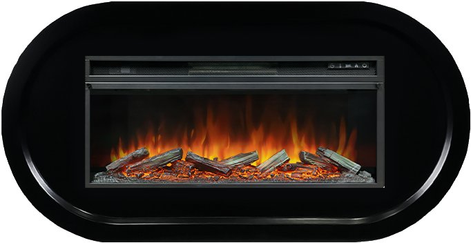 Royal Flame Каминокомплект Ellips - Черный (ширина 1450 мм) с очагом Vision 42 LOG LED