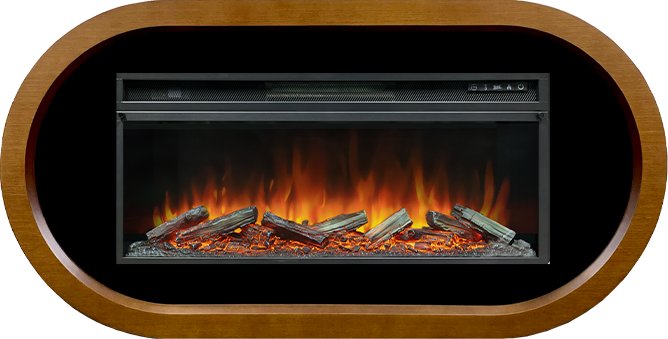 Royal Flame Каминокомплект Ellips - Орех (ширина 1450 мм) с очагом Vision 42 LOG LED