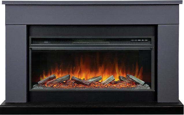 Royal Flame Каминокомплект Bergen (Разборный) - Серый графит (Ширина 1370 мм) с очагом Vision 42 LOG LED