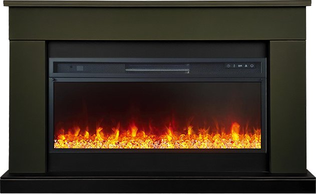 Royal Flame Каминокомплект Bergen (Разборный) - Темная олива (Ширина 1370 мм) с очагом Vision 42 LED