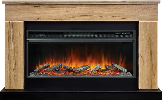 Royal Flame Каминокомплект Bergen (Разборный) - Дуб галифакс (Ширина 1370 мм) с очагом Vision 42 LOG LED