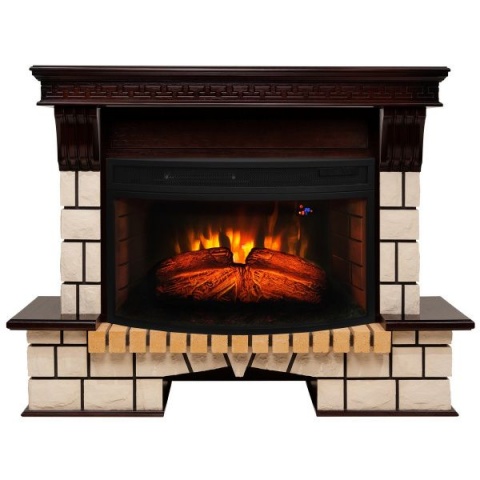 Электрокамин RealFlame Stone 33W AO с очагом Firespace 33W