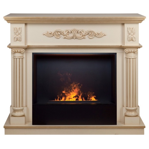 Электрокамин Silvia 26 WT-619G с очагом 3D Cassette 630 Black Panel
