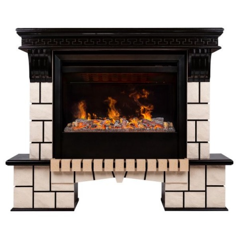 Электрокамин RealFlame Stone 26 AO с очагом 3D Helios 26 SBG
