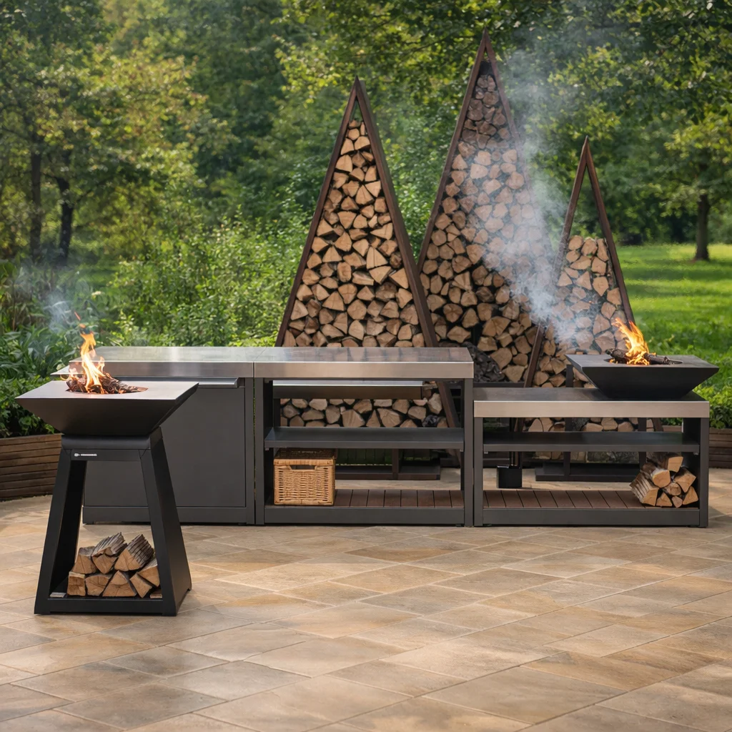 Комплект для уличной кухни с очагом "Expert"