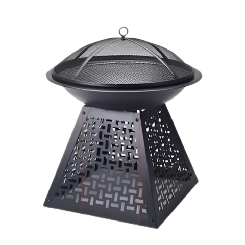 Костровая чаша с угольным очагом, решеткой и крюком