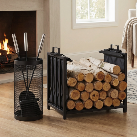 Набор аксессуаров для камина с дровницей(F-11/D-22)