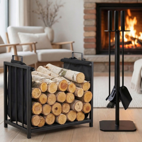 Набор аксессуаров для камина с дровницей (K-01/D-22)