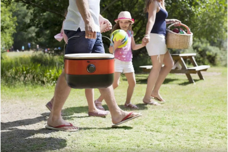 Портативный газовый мини гриль-барбекю Sahara Cream Mini BBQ серебро - 6