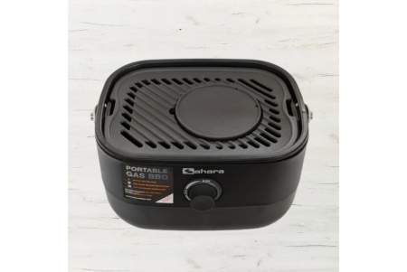Портативный газовый мини гриль-барбекю Sahara Cream Mini BBQ серебро - 10
