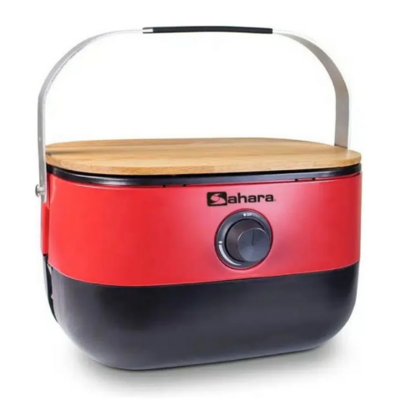 Портативный газовый мини гриль-барбекю Sahara Cream Mini BBQ красный