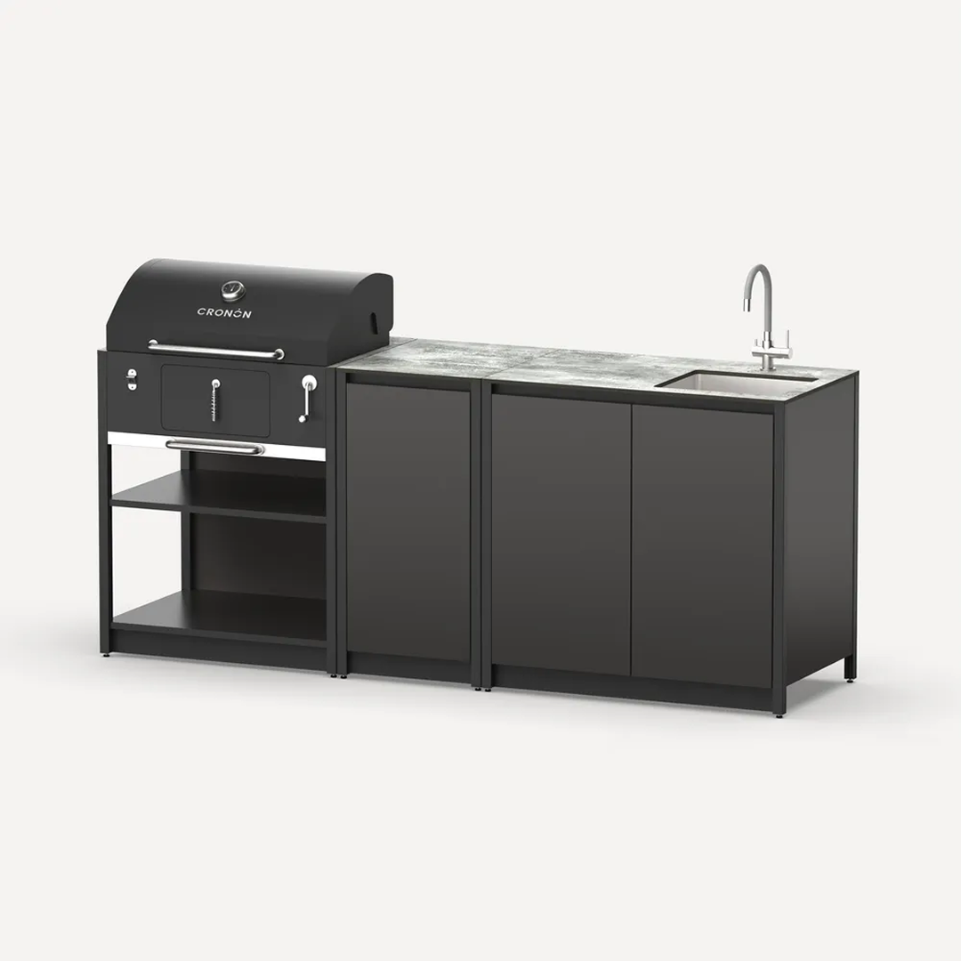 Мангальный комплекс Lounge M-102SB, черный/серый каспий