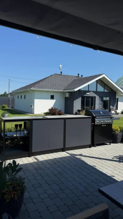 Мангальный комплекс Lounge M-119SB, 3.9 м, черный/серый каспий - 2