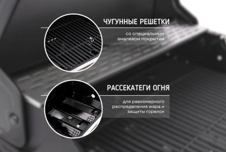 Встраиваемый газовый гриль Cronon Flame CB4 - 2