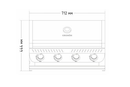 Встраиваемый газовый гриль Cronon Flame CB4 - 6