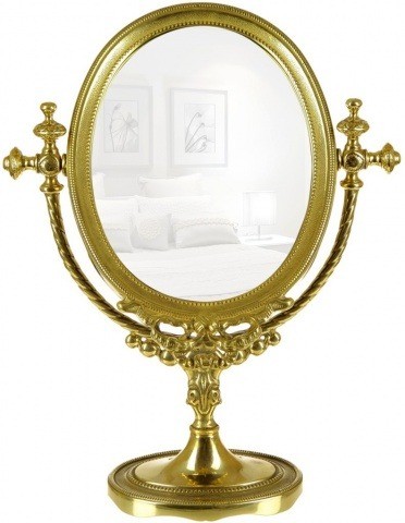 Зеркало в прихожую для прихожей, спальни, гостиной в цвете золото "Мария Антуанетта" 01132 (латунь)