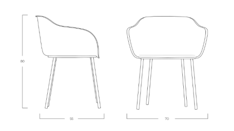 Кресло базальтовое Scandi Chair - 4