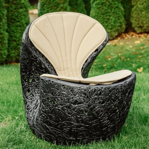 Кресло базальтовое Shell Chair