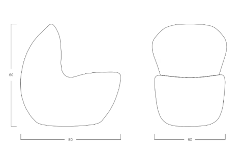 Кресло базальтовое Shell Chair - 4