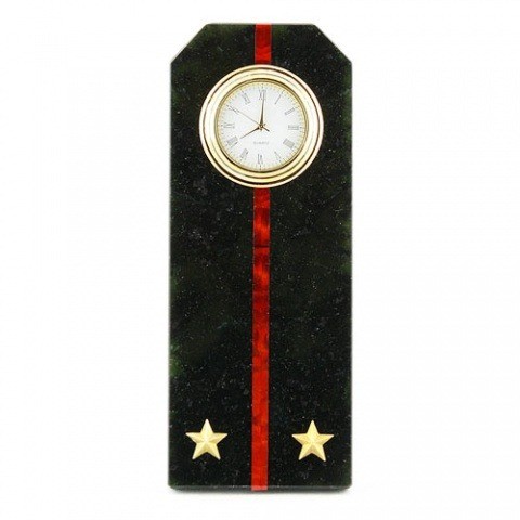 Часы "Погон лейтенант МП ВМФ" камень змеевик 003506