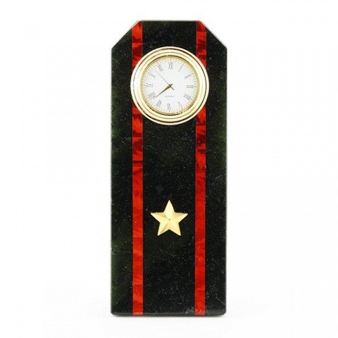 Часы "Погон майор МП ВМФ" камень змеевик 003509