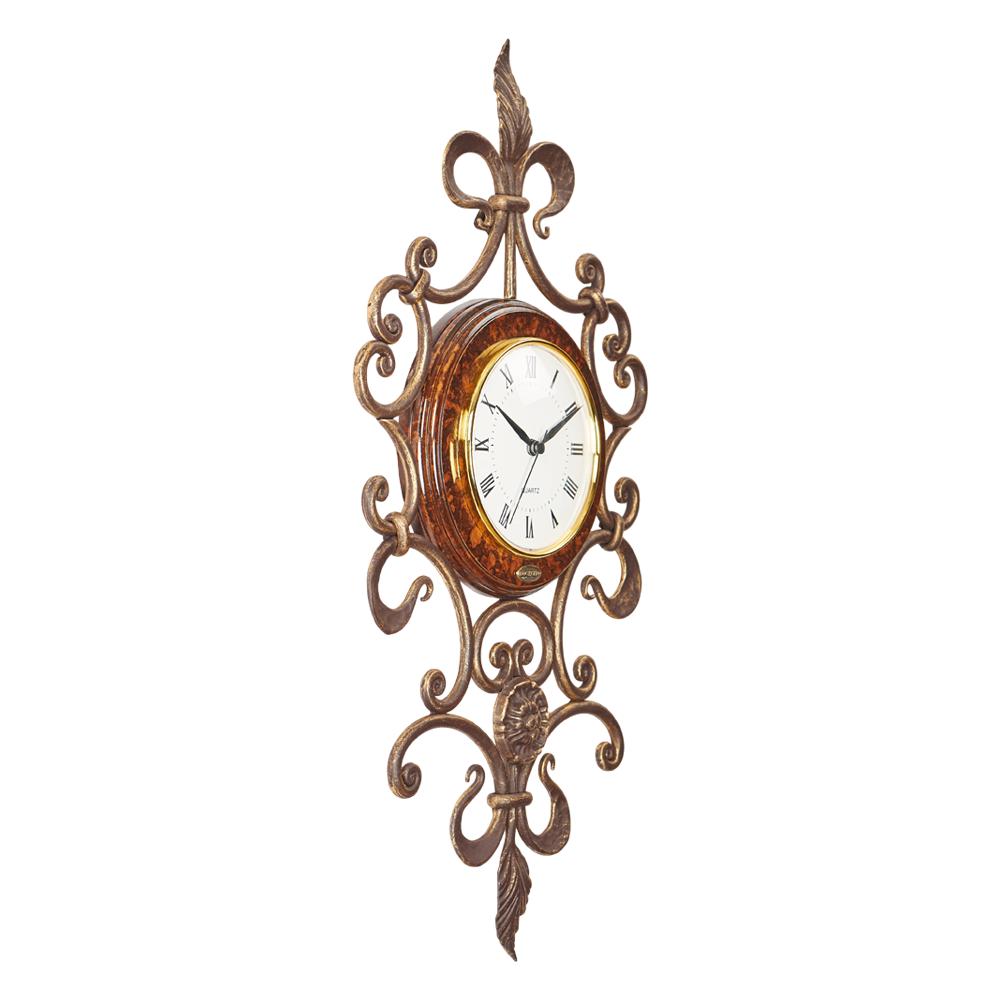  Интерьерные настенные часы в гостиную классические, оригинальные Ля Флер Шоколад Амбер