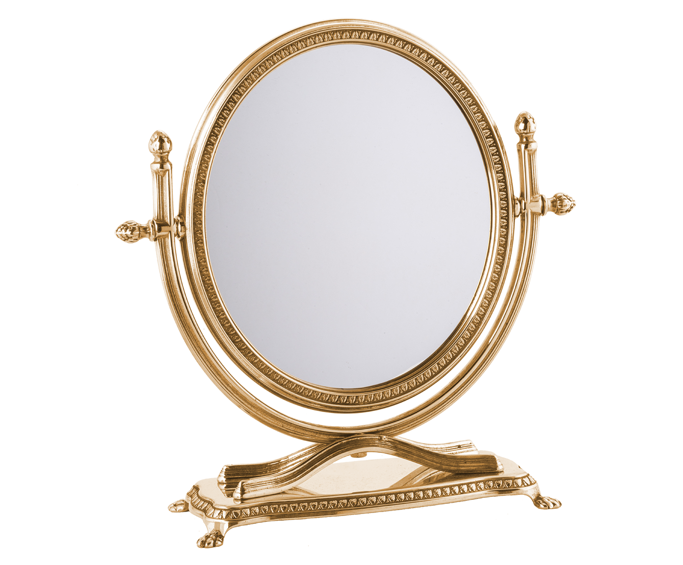Зеркало в прихожую, ванную комнату круглое двухстороннее, с эффектом увеличения, 29х30 см, 01256