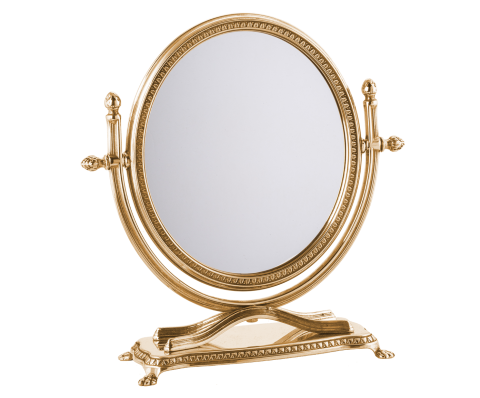 Зеркало в прихожую, ванную комнату круглое двухстороннее, с эффектом увеличения, 29х30 см, 01256