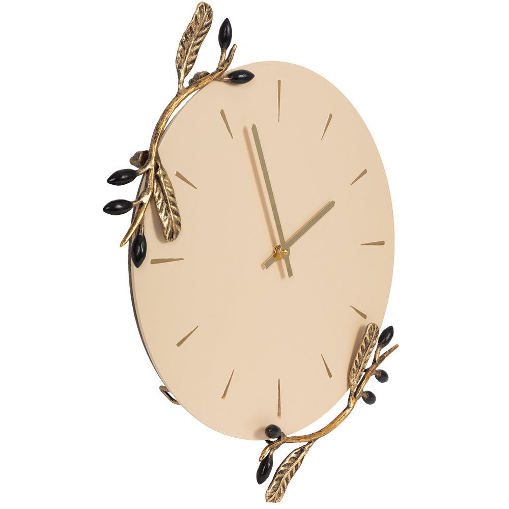 Интерерные часы настенные оригинальные для гостиной, классика Oliva Branch Айвори Амбер